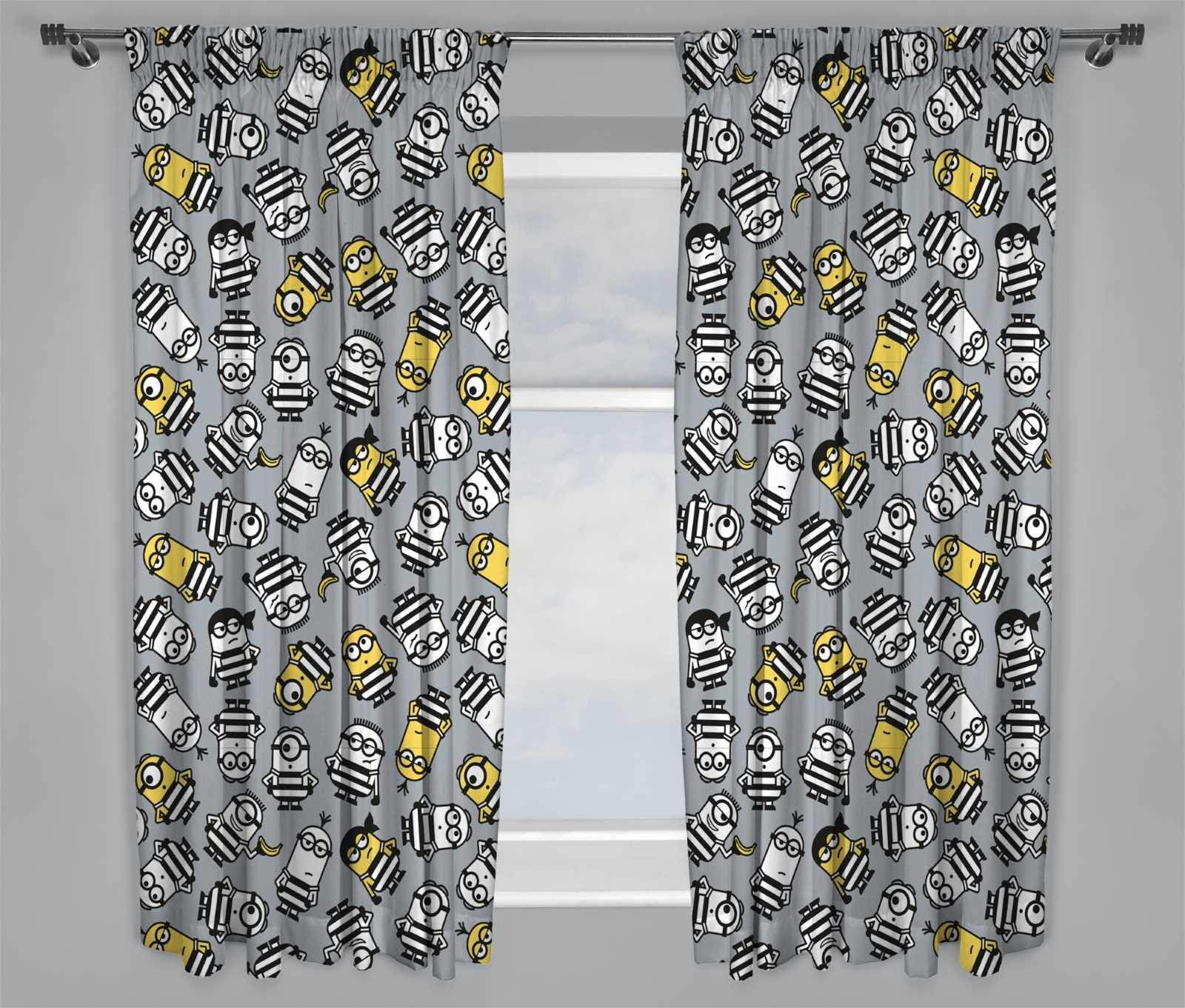 UNIVERSAL DESPICABLE ME "Jailbird Drop Curtain Set, Multi-Colour, 72 Inch