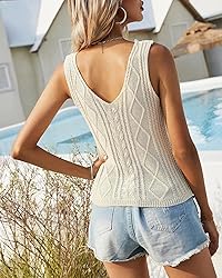 Soulomelody Womens Summer V Neck Tops Knitted