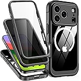 AMILIFECASES Magnetic for iPhone 17 Pro Case, [Compatible with Magsafe] Built-in 9H & Privacy Screen Protector, [Military Grade Protection] Shockproof Anti Spy for iPhone 17 Pro Phone Case, Black