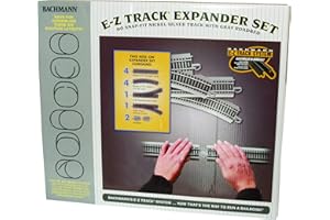 Bachmann Trains SnapFit EZ TRACK LAYOUT EXPANDER SET NICKEL SILVER Rail With Grey Roadbed HO Scale, Medium