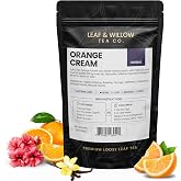 Leaf &amp; Willow Orange Vanilla Cream Tea, Loose Leaf, Caffeine Free, Iced | Sweet creamy herbal blend, real orange peel &amp; rosehip, no added sugar, gift
