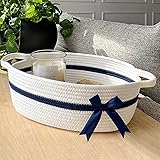 CHICVITA Small Basket White Basket for Gifts, Baby