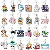 Nosiny 24 Pairs Funny Acrylic Earrings Pack Cute Hypoallergenic Trendy Fun Earrings Holiday Birthday Gift Kawaii Weird Earring with Hook for Women Jewelry Gift