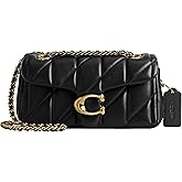 Coach, Womens, Quilted Tabby Shoulder Bag 20 with Chain, Black 1, One Size