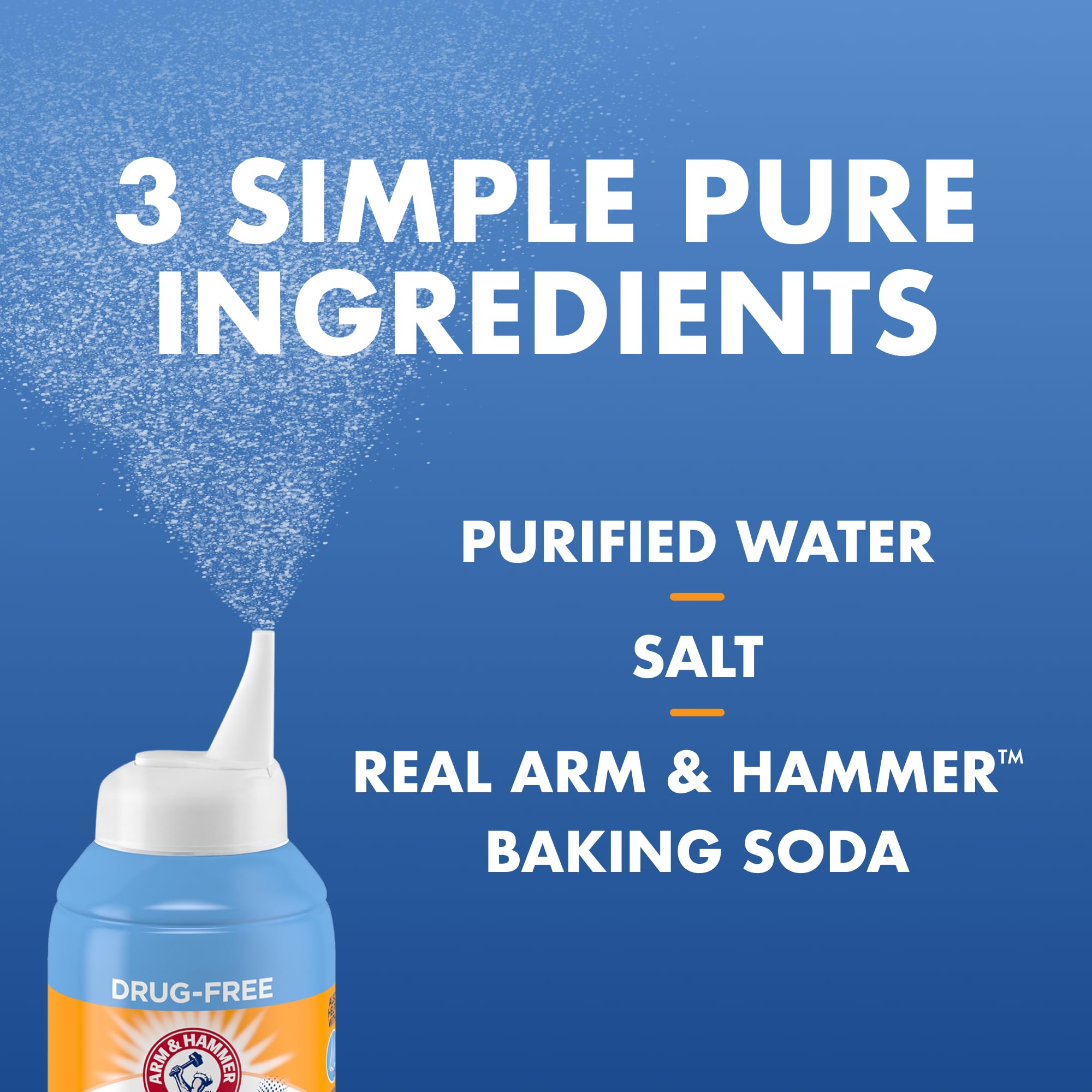 Arm & Hammer Simply Saline Daily Care Nasal Mist 4.4oz, Saline Nasal Spray, Drug-Free, 2-Pack