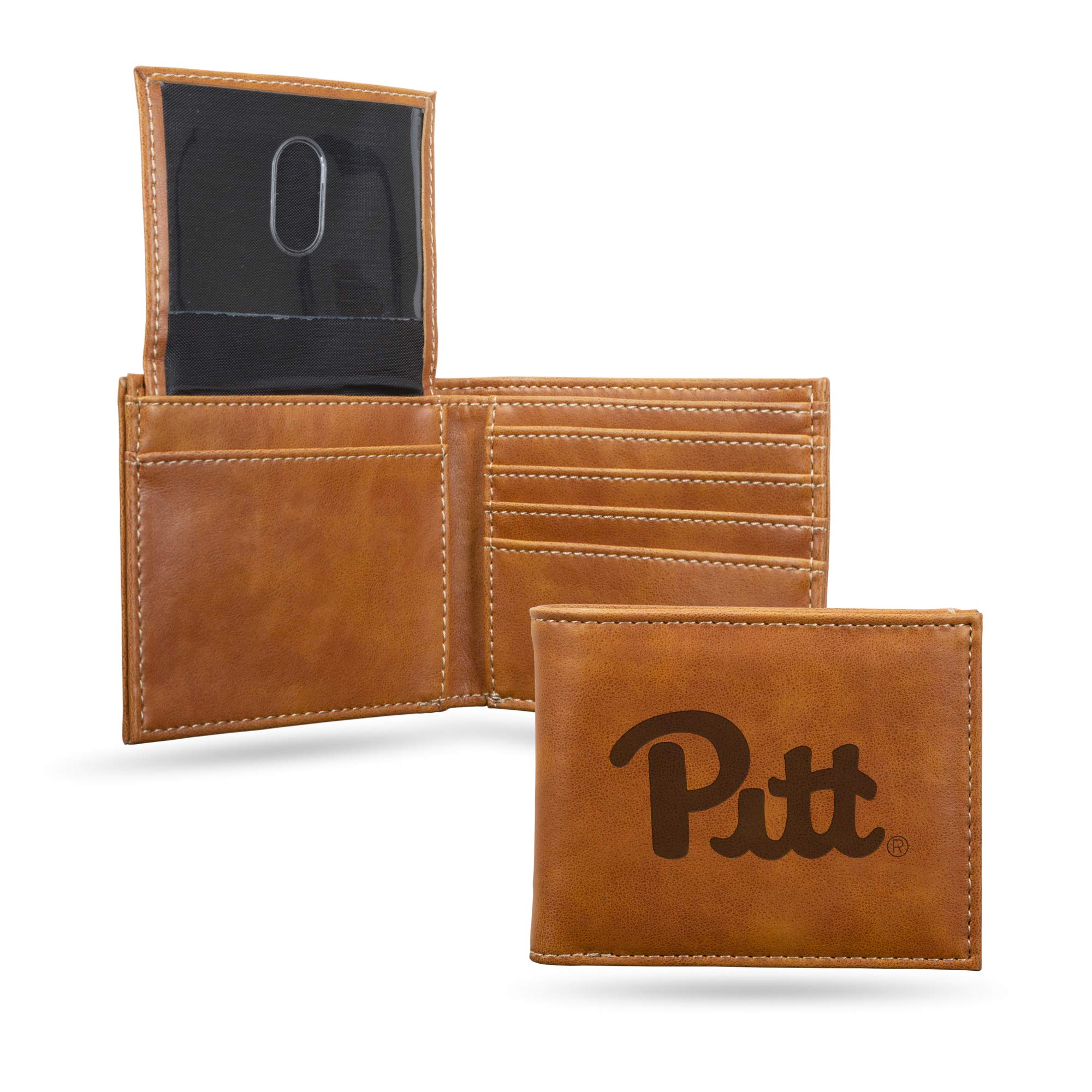 Rico Industries NCAA Pitt Panthers Laser Engraved Bill-fold Wallet - Slim Design - Great Gift