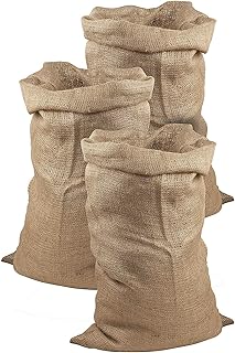Meister Jutesäcke 105 x 60 cm - 3er Set - 50 kg Traglast - Ökologische Säcke aus Naturfaser - 100 % Jute - Strapazierfähig / Kartoffelsack / Frostschutz / Nikolaussack / Sackhüpfen / 9960920