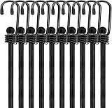 WeFine 10 Pack Bungee Cords with Hooks 32 inch UV-Resistant Heavy Duty Black view 8