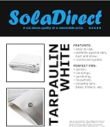 SolaDirect 4 x 4 m White Tarpaulin Waterproof Heavy Duty Tarp view 2