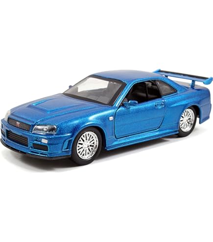 Amazon.com: Brians Nissan Skyline GT-R, Blue - Jada 97185 - 1/32