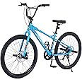 HIMcup Freestyle BMX Bikes, 26-inch Kids Mountain Bike, Steel Frame/Adjustable Ergonomic, 7 Speeds Bicycles for Boys Girls, Outdoor Cycling Bike Road Bicycle Mountain Bike, Multiple Colors
