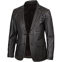 New Fashion Style Men's Classic Leather Slim Fit Casual Blazer