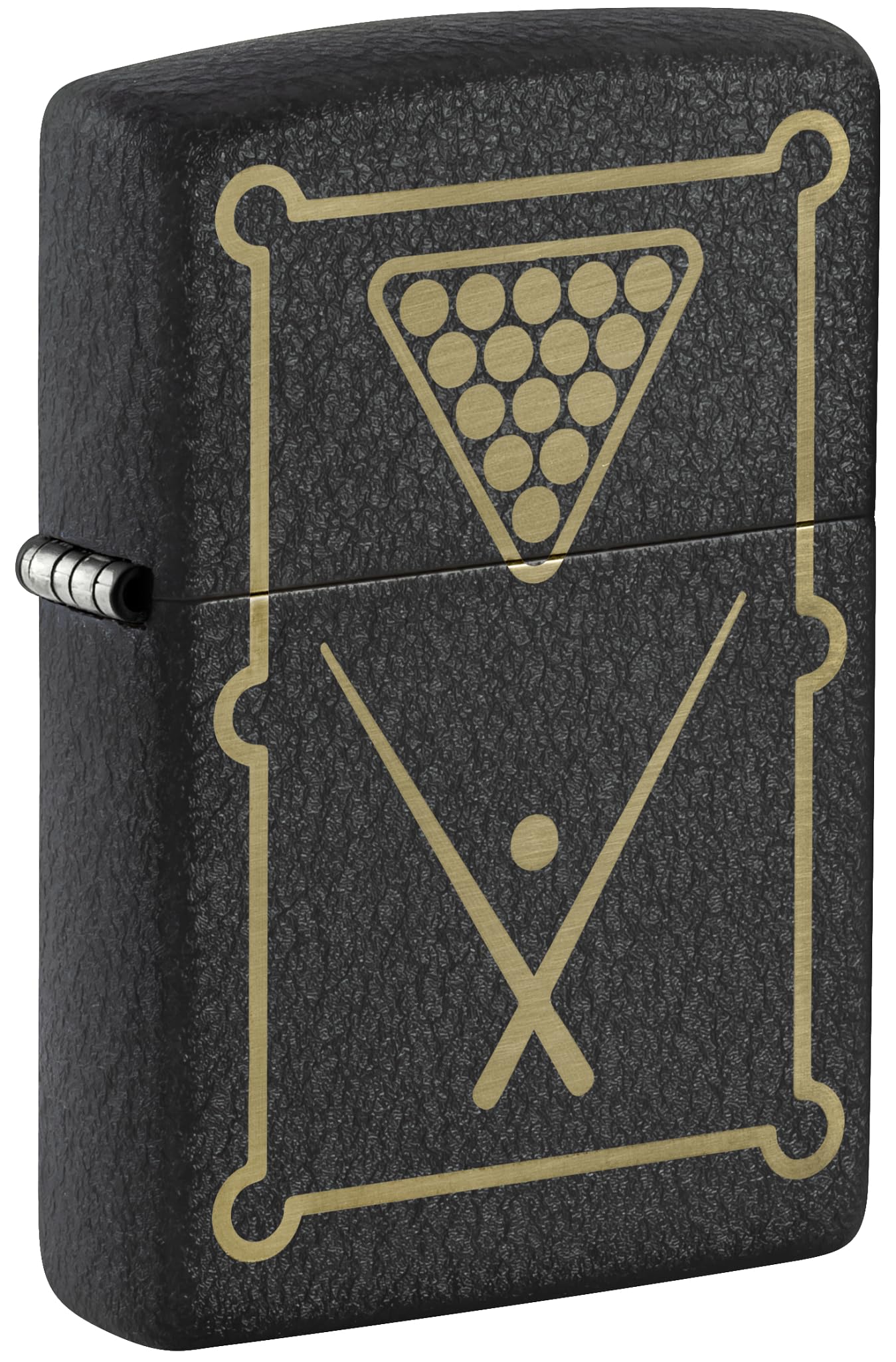 Photo 1 of Zippo Billiards Design Black Crackle Pocket Lighter