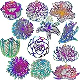 COLIGREE Hollow Plant Charms Multicolor Flower Leaf Filigree Pendants for DIY Earrings Necklaces Bookmarks Hanging Decorations Resin Accessories Jewelry Making Supplies