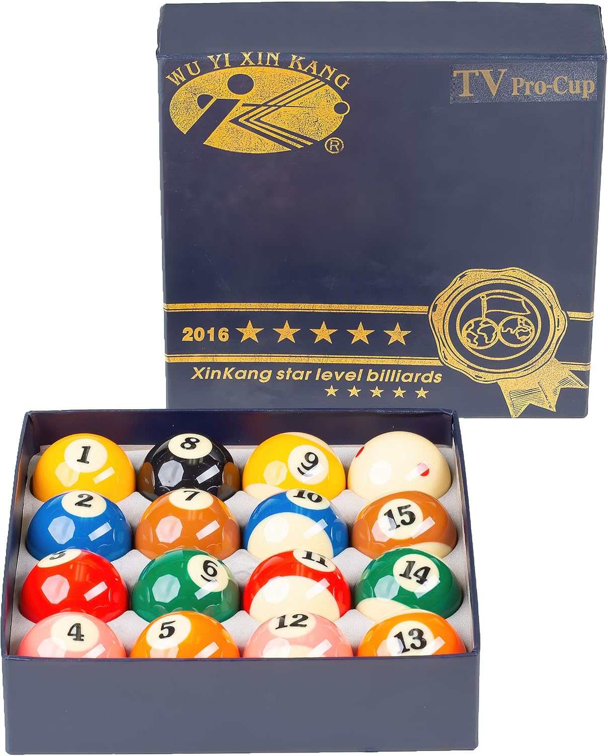 billiard ball display rack on Aramith Pro Cup Pool Balls 2 Inch Pool Ball Box Set Snooker Pool Balls