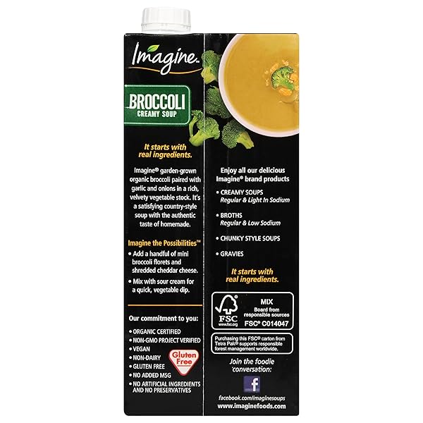 IMAGINE ORGANIC CREAMY BROCCOLI SOUP 32 OZ