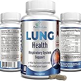 YUMMYVITE Lung Support Supplement, Lung Cleanse & Lung Detox Formula, Lung Health Support for Clear Lungs, Comfortable Breathing, Bronchial Health, 60 Capsules