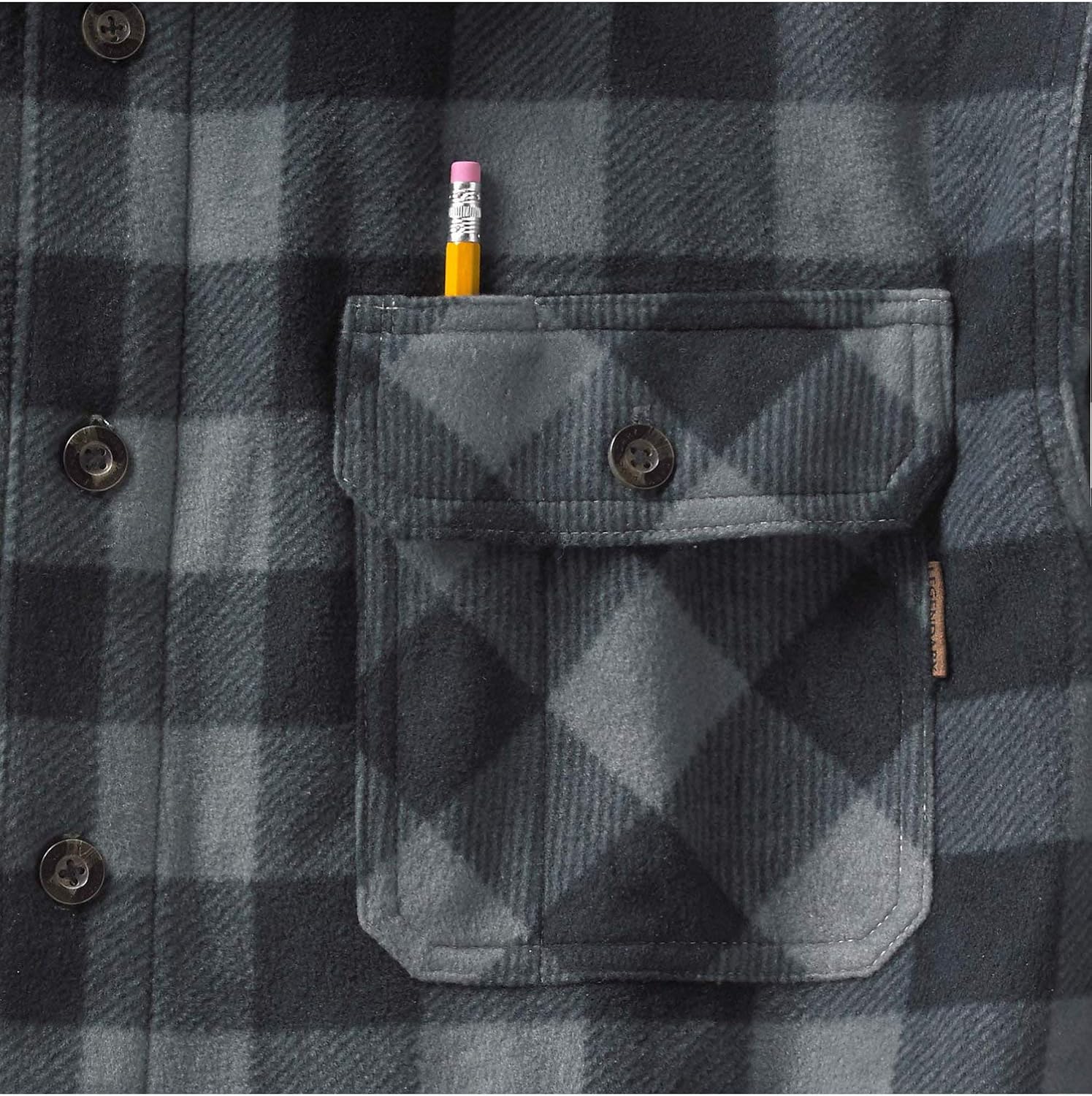 Legendary Whitetails Men's Navigator Fleece Button Up Shirt: Clothing