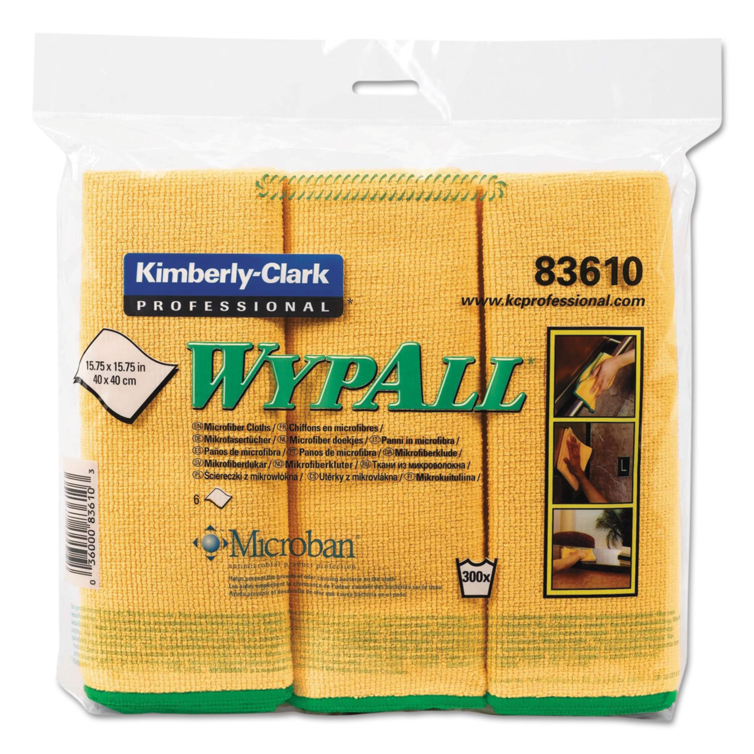 Wypall Microfibre Cloth Yellow (Pack of 6) 8394