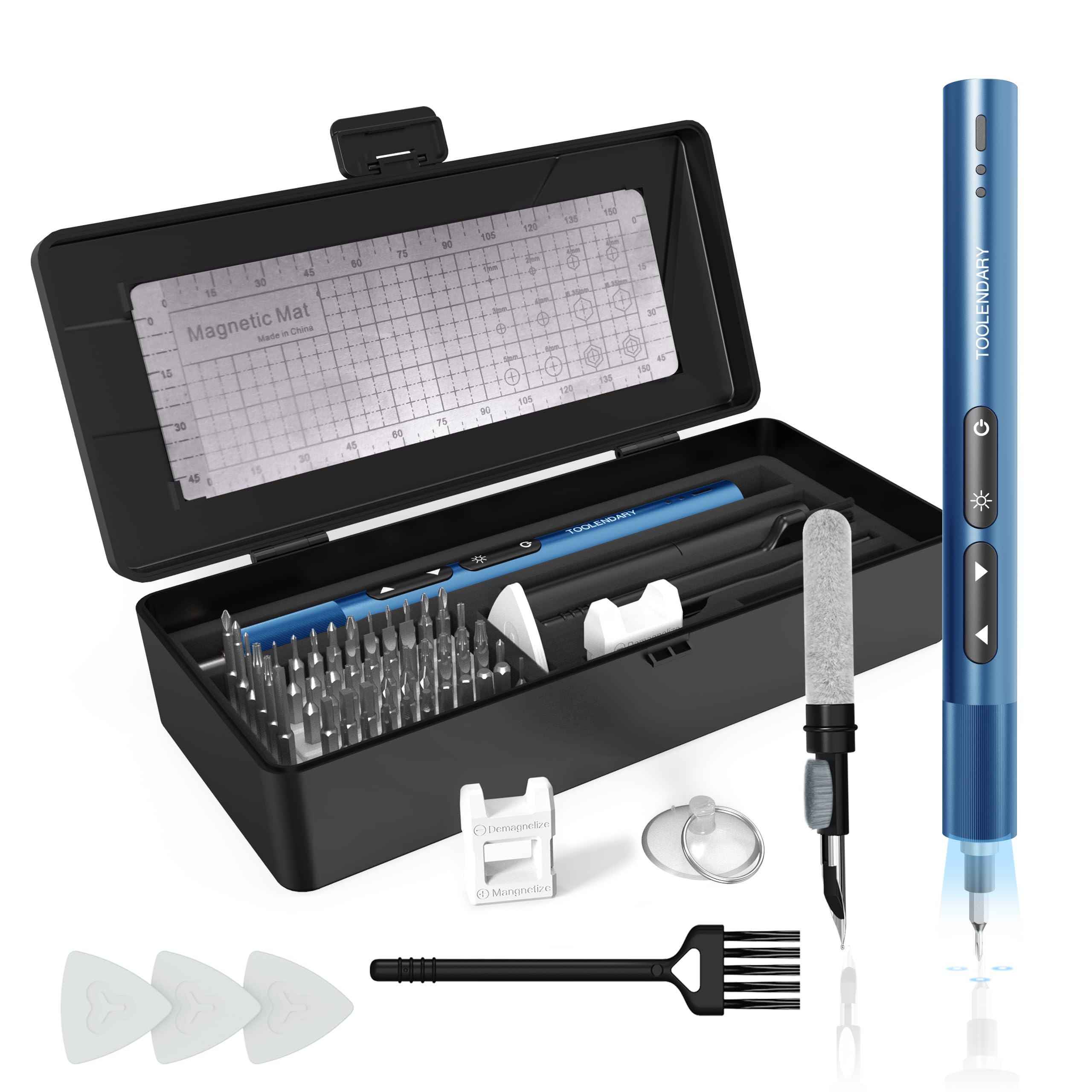 Mini Electric Screwdriver,66 Pcs Precision Screwdriver Set,Electric Screwdrivers Cordless,5 Torque Settings,3 LED Lights, Rechargeable Repair Tool Kit for Electronics,Phone,Camera,Laptop,Watch