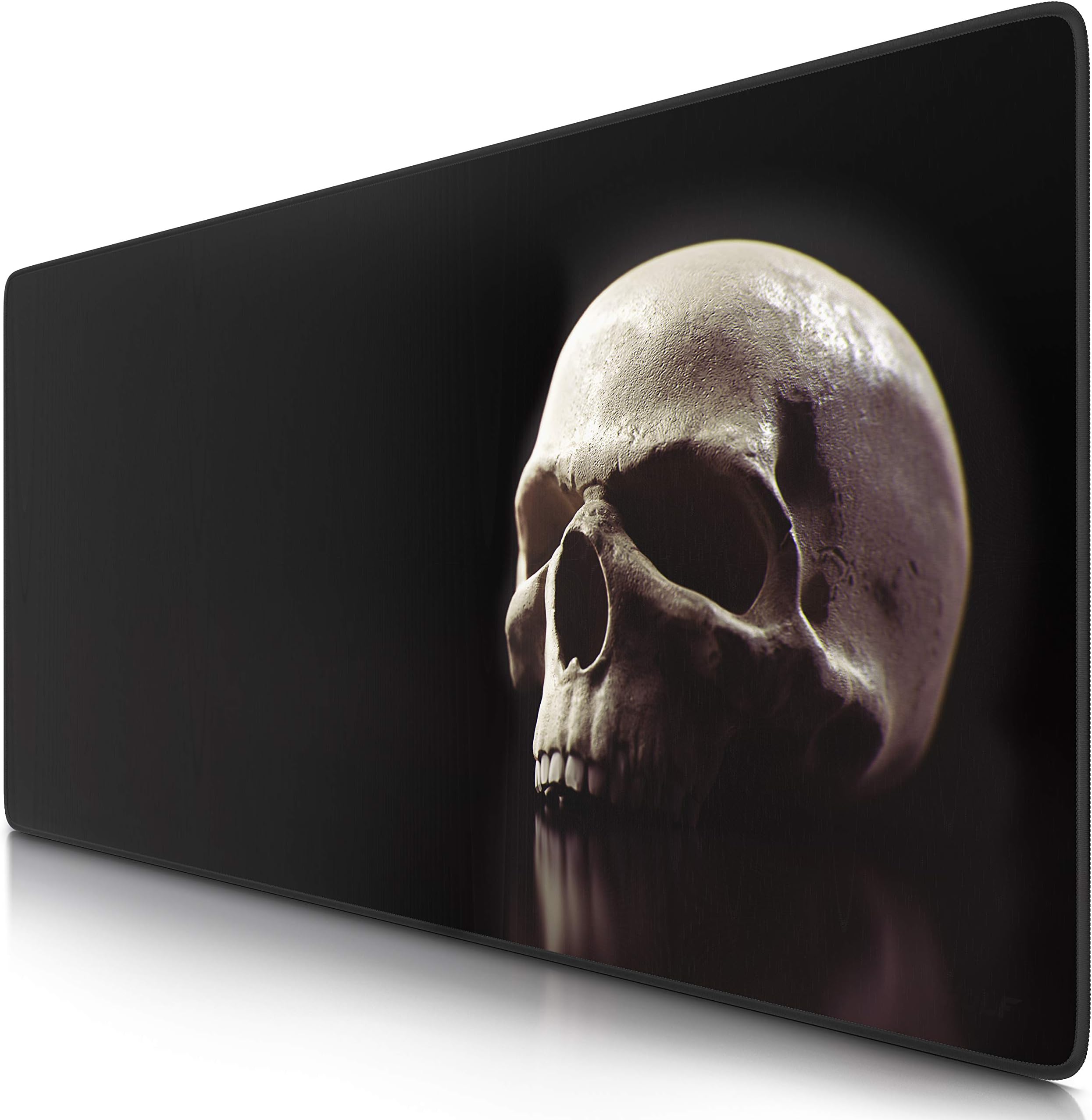 CSL-Computer CSL XXL Mouse Mat Gaming Titanwolf 900 x 400 mm XXL Large with Motif Table Mat Large Size Improves Precision and Speed for Mouse and Keyboard