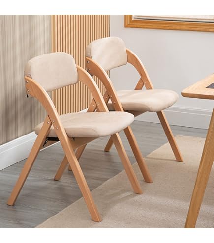 Amazon.com: GTNSAFP Wooden Folding Chair with Soft Cushion, Simple