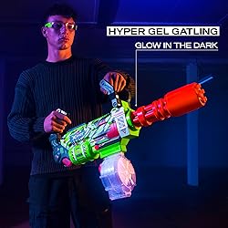 XSHOT Hyper Gel Glow Motorized Gatling Blaster with