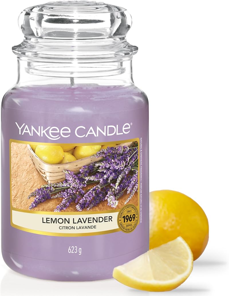 Yankee Candle Lemon Lavender Large Jar Scented Candle 150 Hours