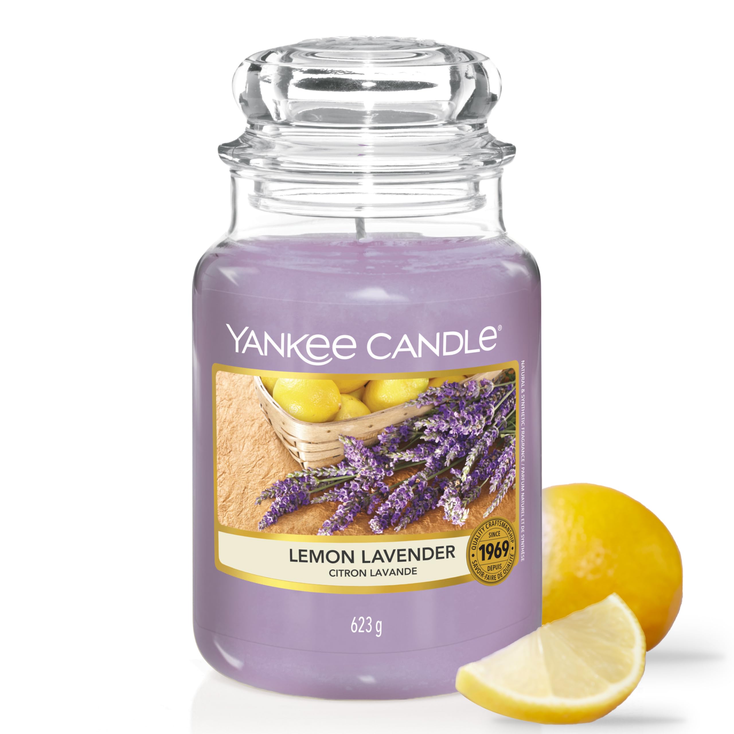 Yankee Candle Scented Candle | Lemon Lavender Large Jar | Long Burning Candles: up to 150 Hours | Perfect Gifts for Women