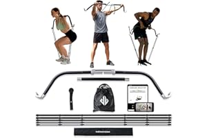 NOMADIX FITNESS EVO Bow - All in One Portable Home Gym System with Ultra Weighted Push Up Board | Compact Strength Training and Exercise Equipment for Travel, Notched Resistance Bands for Full Body Training | 300lbs