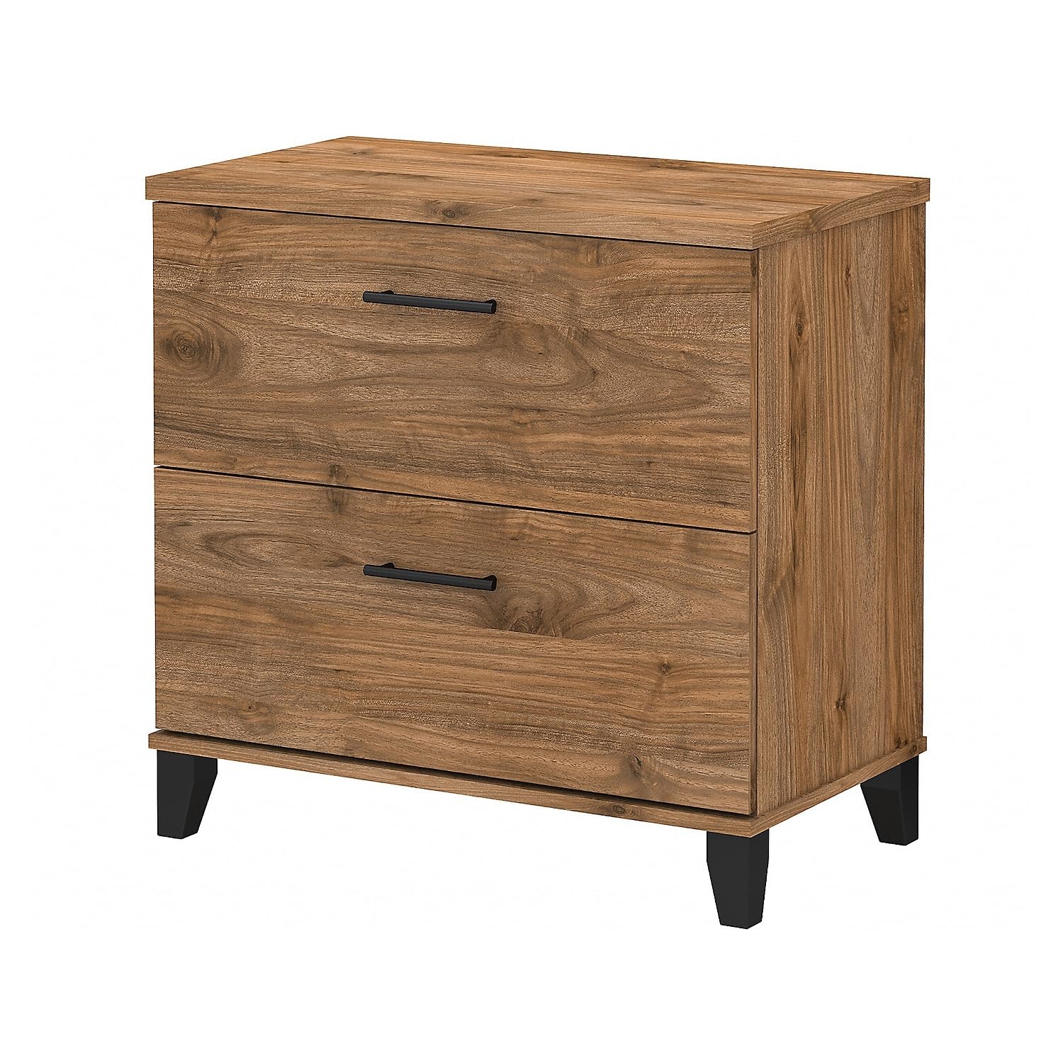 Photo 1 of Bush Furniture 2 Drawer Lateral File Cabinet, Letter and Legal-Size Document Storage for Home or Professional Office, Somerset Collection, Fresh Walnut