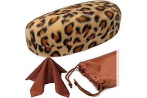 MyEyeglassCase Hard Sunglasses case - Women Glasses Case Holder - Large Durable Eyeglass Case Hard Shell with Pouch & Cloth