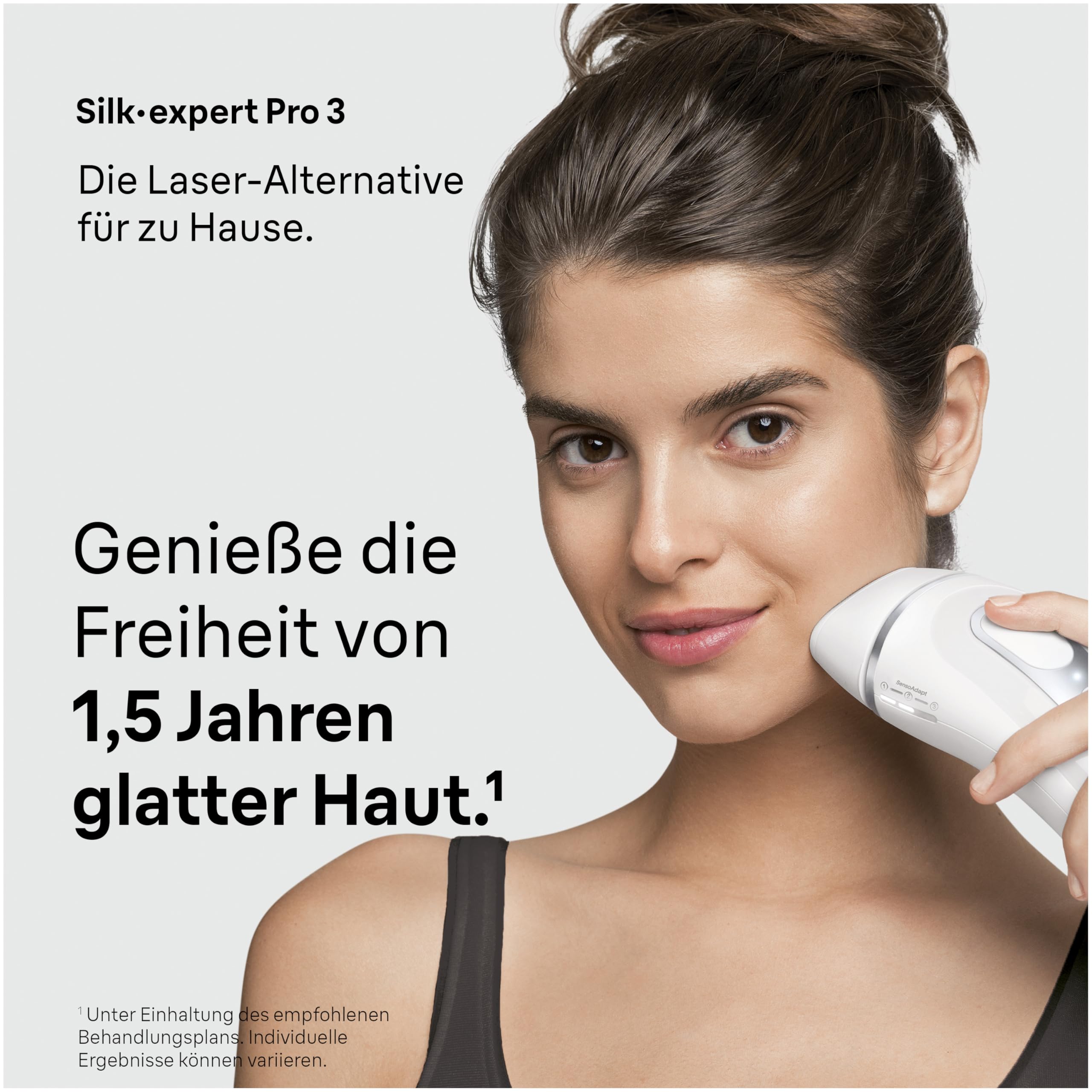 Braun IPL Geräte Haarentfernung Silk·expert Pro 3 – Dauerhafte und Schmerzfreie Haarentfernung für Zuhause – Inkl. Aufbewahrungstasche, Gillette Venus Rasierer und 3 Aufsätze – PL3222, Weiß/Silber 2