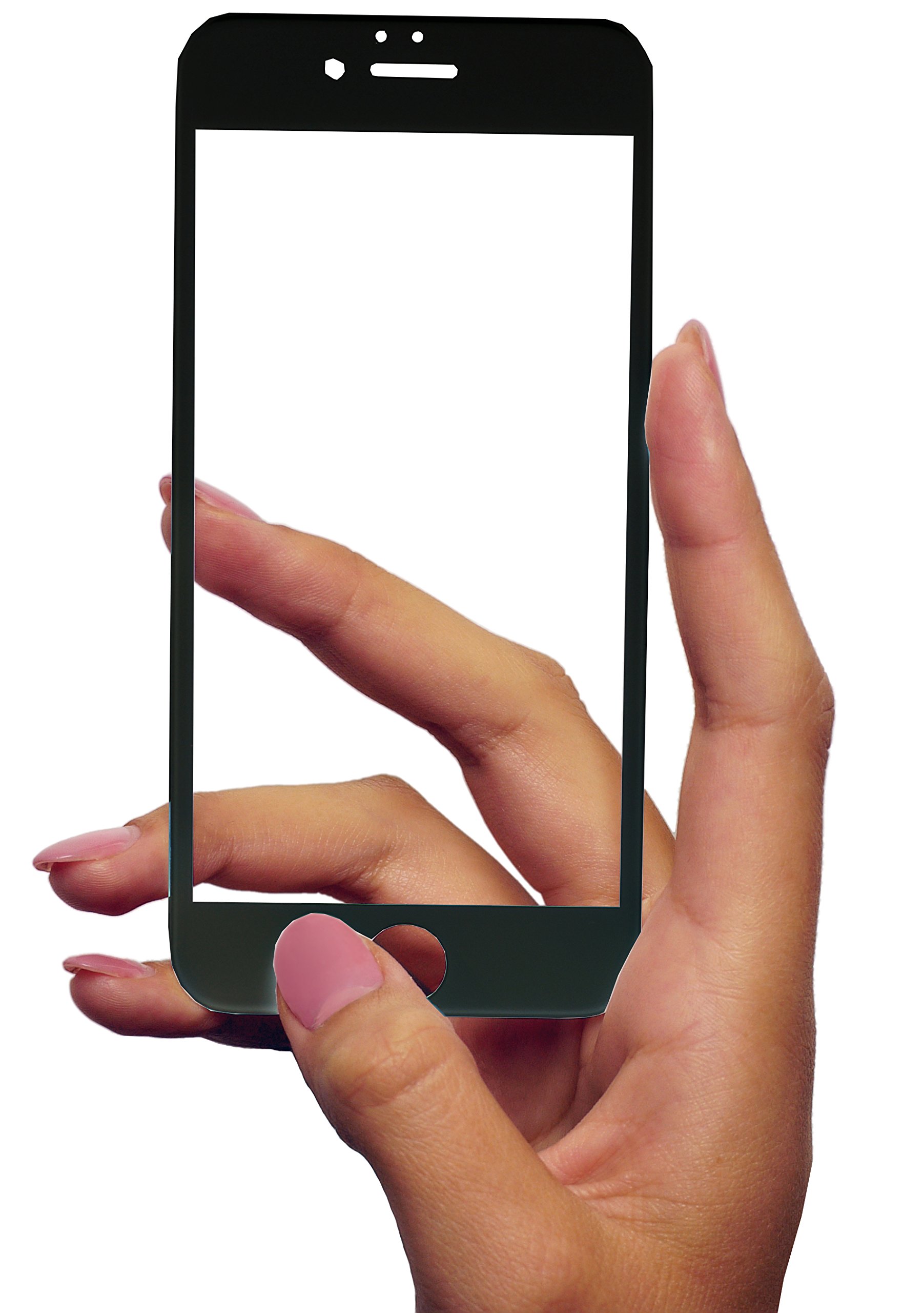 MyGadget Displayschutz Folie Clear für Apple iPhone 6 / 6s - Panzerglas Full Screen 9H hart - abgerundete Glasfolie Display Schutzfolie Klar in Schwarz