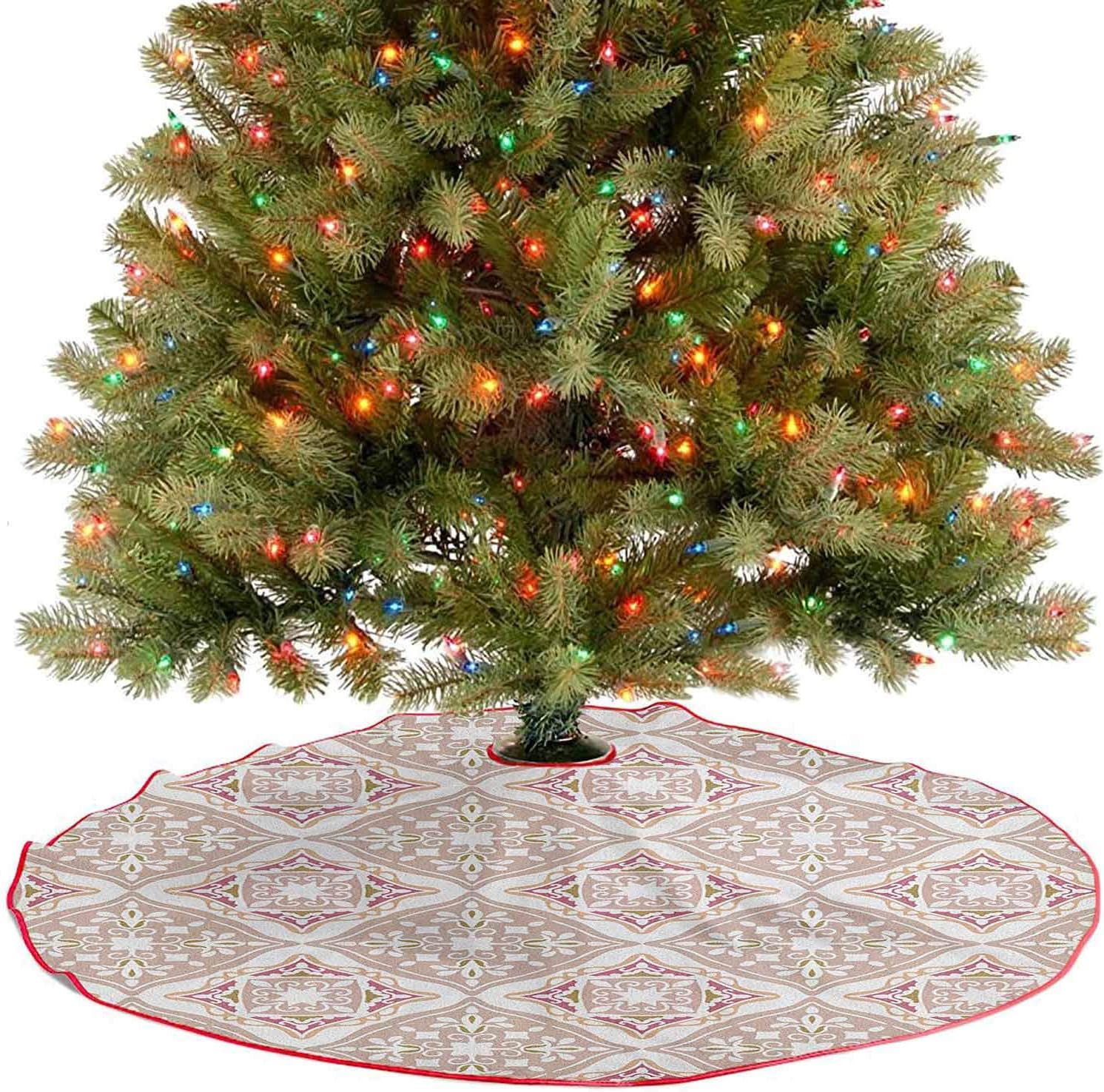 Soft Christmas Tree Mat Pastel Colored Complex Tiles with