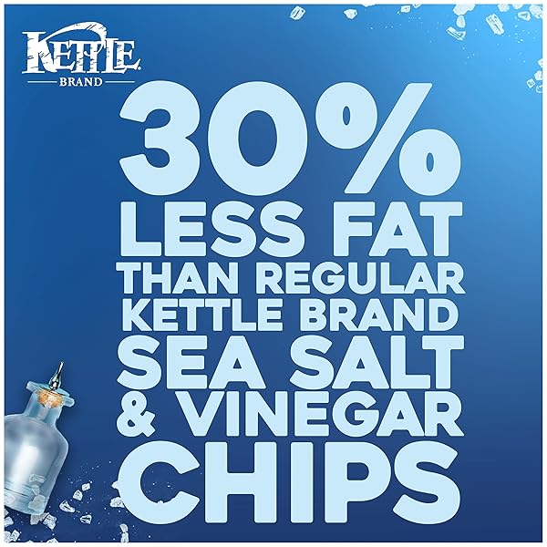 KETTLE BRAND POTATO CHIPS, AIR FRIED SEA SALT & VINEGAR KETTLE CHIPS, 6.5 OZ BAG