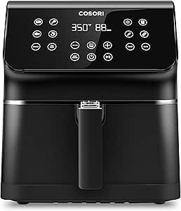 COSORI Air Fryer(100 Recipes), 12-in-1 Large XL Air Fryer Oven with Upgrade Customizable 10 Presets, Preheat, Shake Reminder, Digital Hot Oilless Cooker, 5.8QT, Black