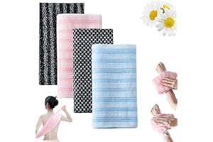 2026 Exfoliating Shower Towel for Men and Women Long Washcloth Back Body Scrubber for Smooth Skin,Travel Friendly,Quick Dryin