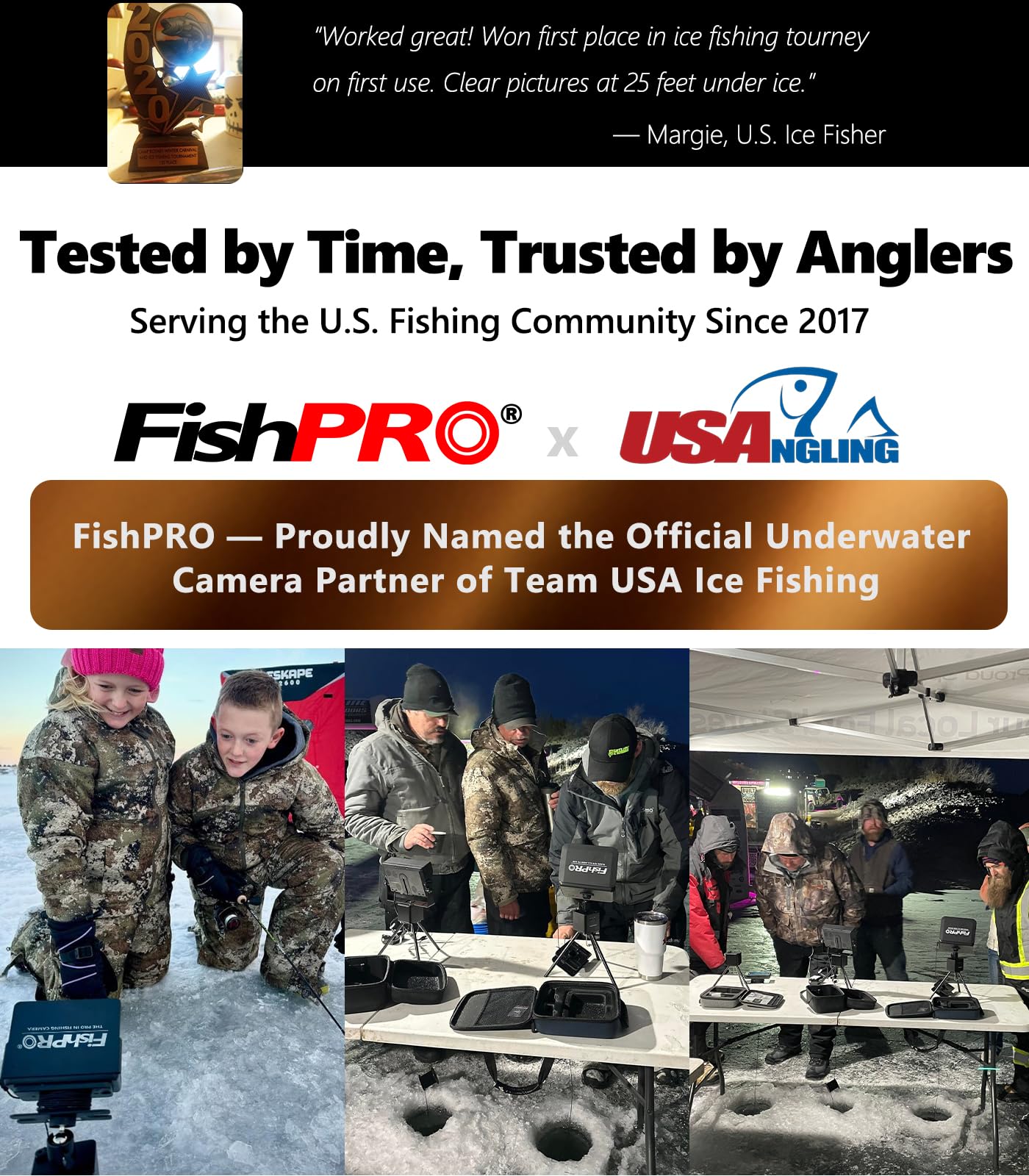 [FishPRO® 2026 Upgrade] Underwater Fishing Camera 4.3'' [Proven Since 2017] Ice Fishing Camera 1000 TVL w/ 65ft Magnetic-Spool, IR, USB-C, 5000mAh, Portable Fish Finder for Ice Lake Boat Kayak Fishing