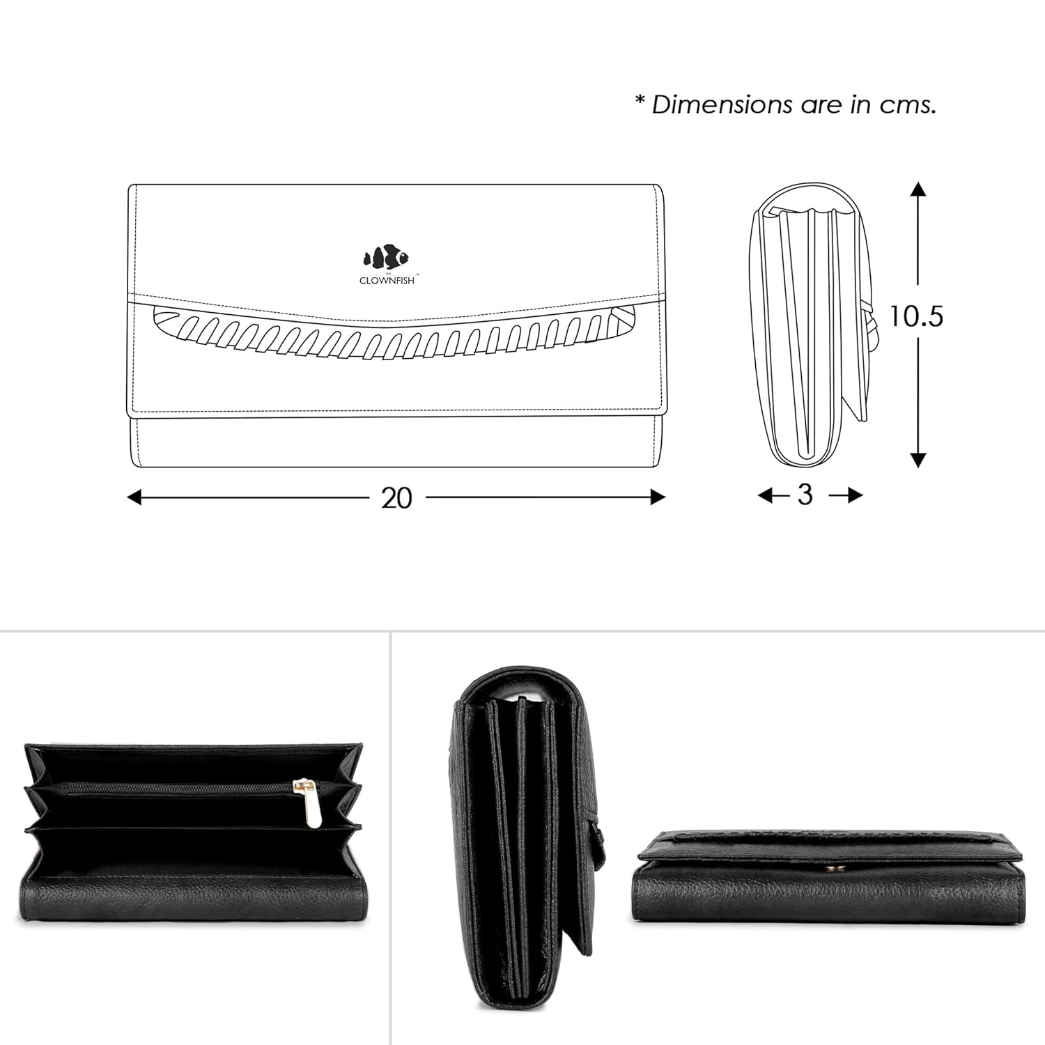 the clownfish leatherette wallet for women ladies purse handbag clutch bags