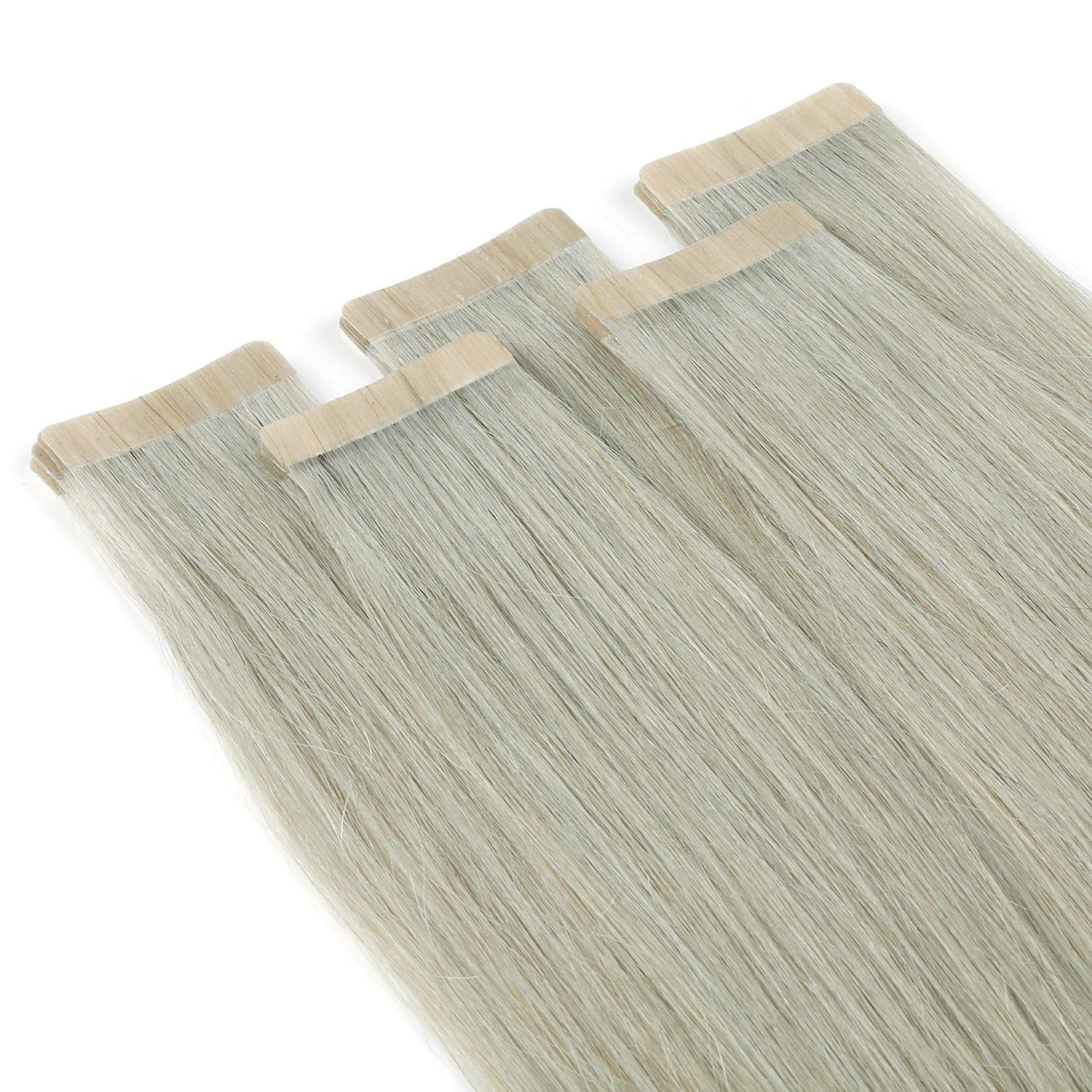 16inch Grey Neitsi 20pcs Pack 100 Tape In Human Hair Weft