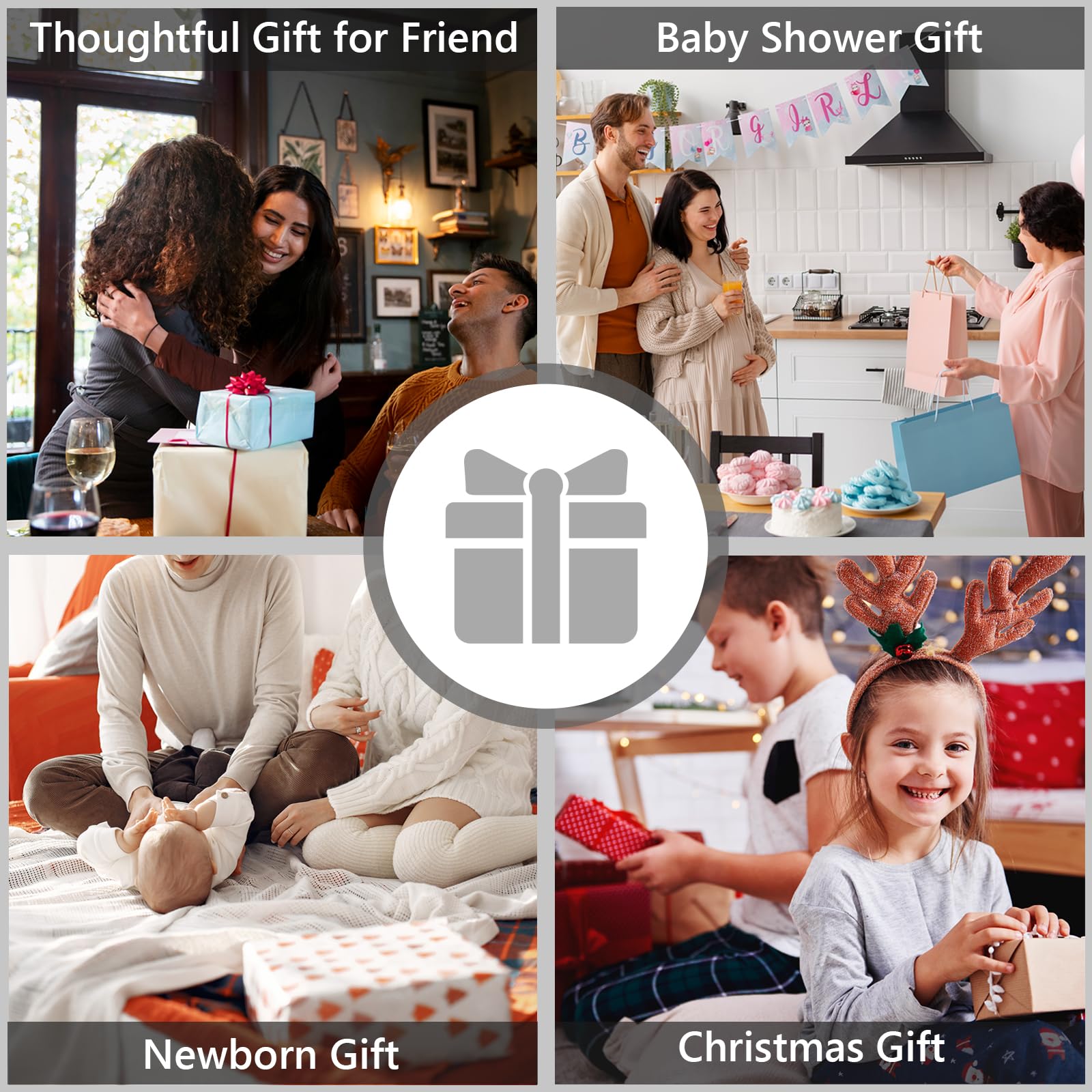 HAMUIERS Me and My Auntie Picture Frame, Aunt Picture Frame Baby Keepsake Photo Frame, New Aunt Gifts, Nursery Décor, White