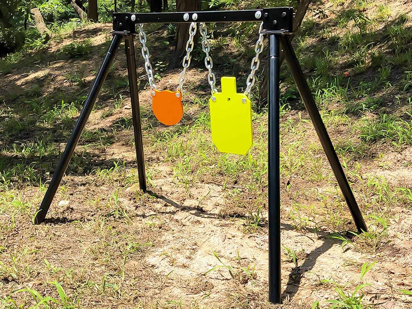 Highwild Steel Target Stand AR500 Shooting Target System (1 Stand, 2 Mounting Kits & 6" Gong + 7"x 12"Torso) : Sports & Outdoors