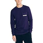 Nautica Mens Long-Sleeve Graphic Pocket T-Shirt