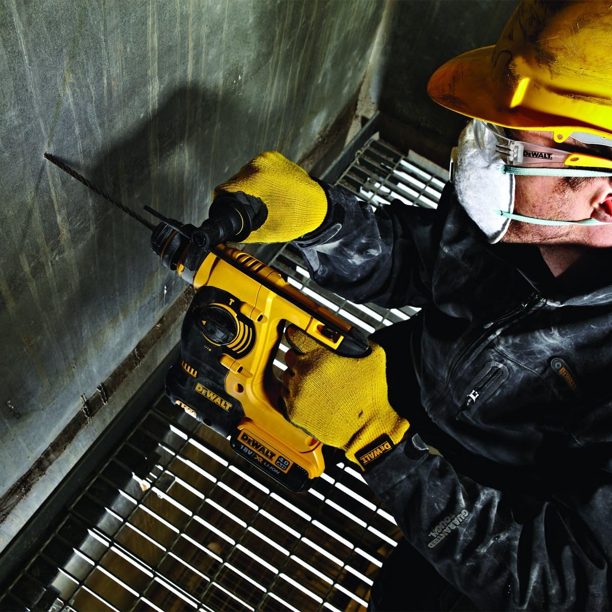DEWALT DCH253N-XJ SDS Plus Body Only Rotary Hammer Drill, 18V XR Lithium-Ion, Yellow/Black, 4.17 cm*13.07 cm*8.66 cm - Image 4