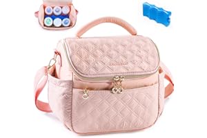 SFYBYHEART Breastmilk Cooler Travel Bag with Ice Pack for 6 Baby Bottles Up to 9 Ounce - Insulated Bottle bag for Daycare - Breastmilk Storage Bag - Baby Bottle Cooler Bag - Bottle Holder
