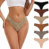 INNERSY Seamless Thongs for Women No Show Underwear Sexy Breathable Comfortable Panties 6-Pack