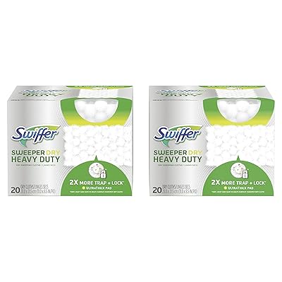 Swiffer Sweeper Heavy Duty Mop Pad Refills for Floor Mopping and Cleaning, All Purpose Multi Surface Floor Cleaning Product, 20 Count, 2 Pack
