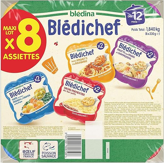 8x230g Bledina Bledichef Des 12 Mois 4 Recettes Repas Bebe Bebe Et Puericulture Le Repas De Bebe Dwteam In