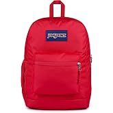 JanSport 26L Cross Town Plus Backpack, Red Tape | 15 inch Padded Laptop Sleeve, Water Bottle Pocket, Commuter Rucksack for Travel